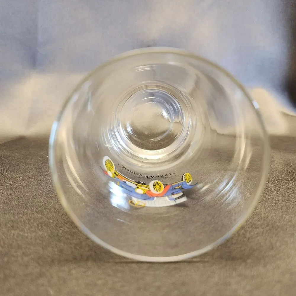 Classic Car Tumbler Set Of 4, 6 oz  Clear Drinking Glass Avon Barware